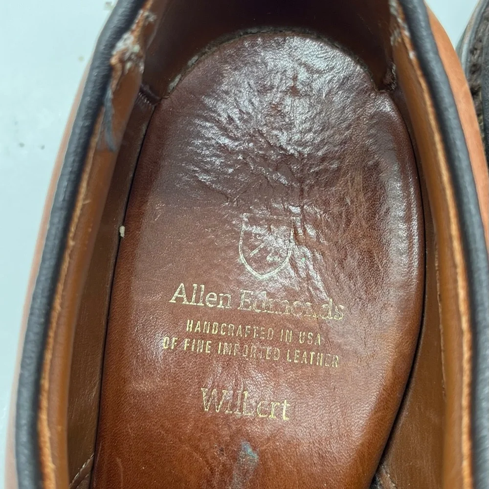 Allen Edmonds Wilbert Mens Oxfords Brown Leather Sz‎ 8B Lace Up Dress Shoes USA